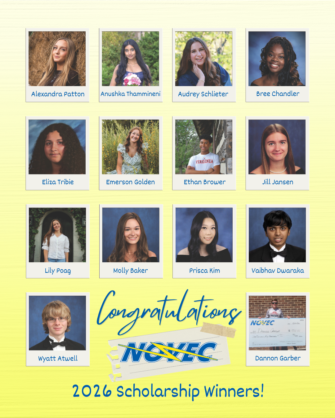NOVEC 2026 Scholarship Winners NOVEC 2026 Scholarship Winners