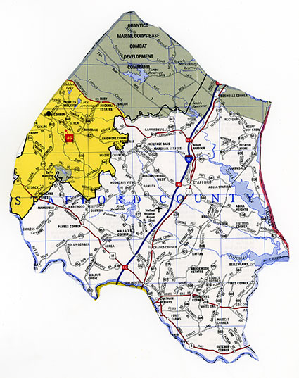 Map of Stafford County